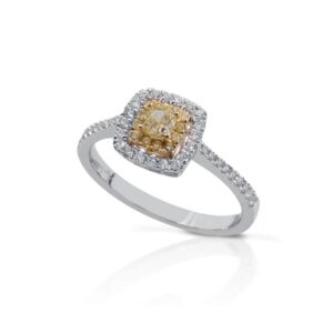 salamone gioielli anello donna oro diamanti gianni carità fancy yellow