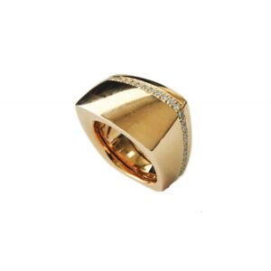 salamone gioielli anello donna oro rosa diamanti fascione style gianni carità