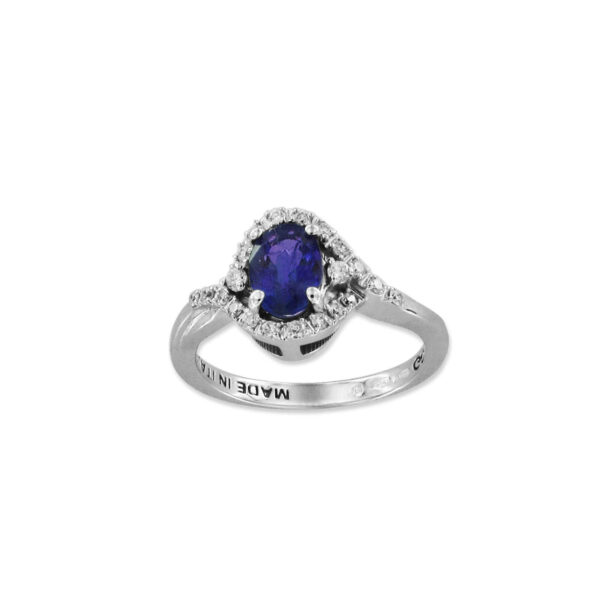 salamone gioielli anello donna oro diamanti zaffiro gianni carità