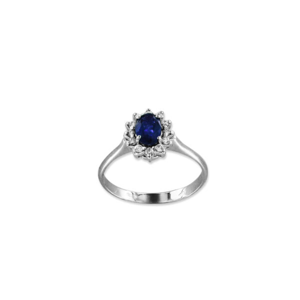 salamone gioielli anello donna oro diamanti zaffiro ovale gianni carità