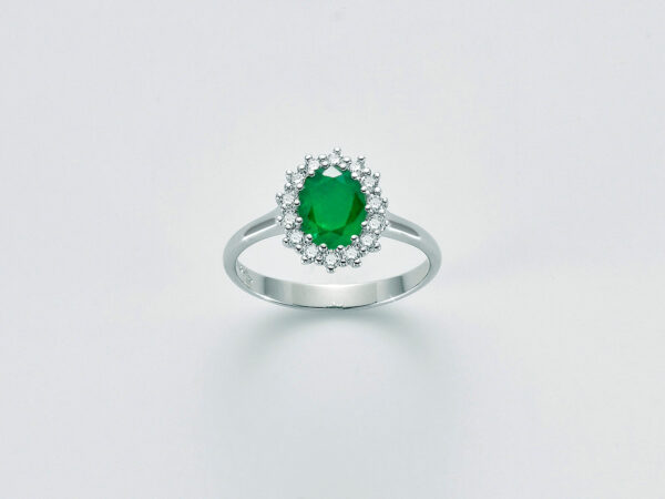 salamone gioielli anello miluna smeraldo oro diamanti LID3385