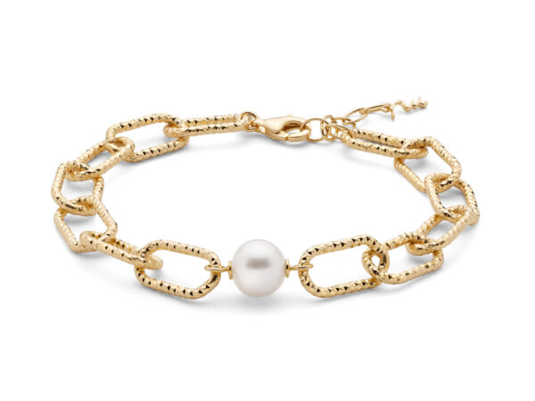 salamone gioielli bracciale argento perle miluna PBR3203G