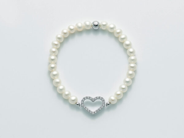 salamone gioielli bracciale perle argento miluna PBR2585-TPZ