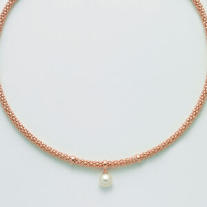 salamone gioielli collana argento rosè perle milunaPCL5833R