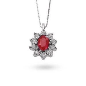 salamone gioielli collana donna oro diamanti rubino 055