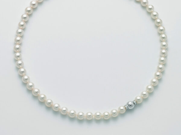 salamone gioielli filo perle akoya diamanti miluna oro PCL5708