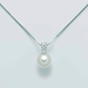salamone gioielli girocollo premium perla diamante miluna oro PCL5928A