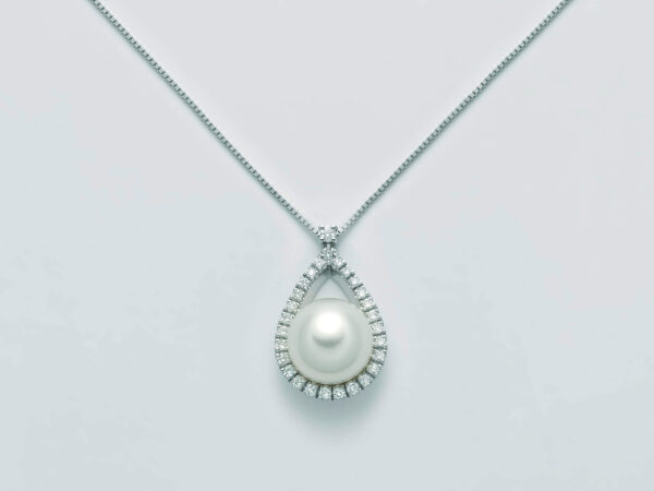 salamone gioielli girocollo premium perle diamanti miluna oro PCL5852A