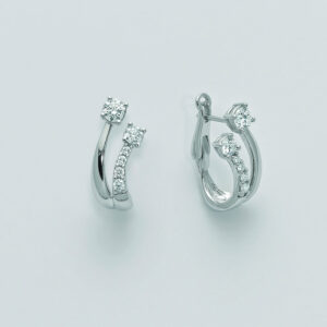 salamone gioielli orecchini miluna oro 2 diamanti ERD2437