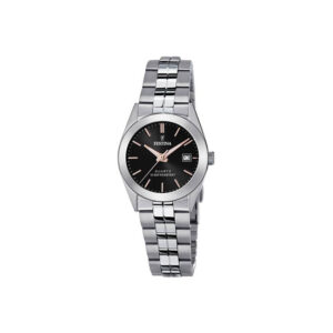 salamone gioielli orologio donna festina data quarzo acciaio nero f20438_c