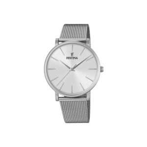 salamone gioielli orologio uomo donna festina solo tempo maglia milano acciaio silver f20475_1