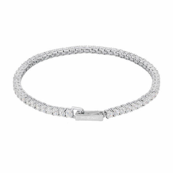 salamone gioielli bracciale mabina argento tennis bianco