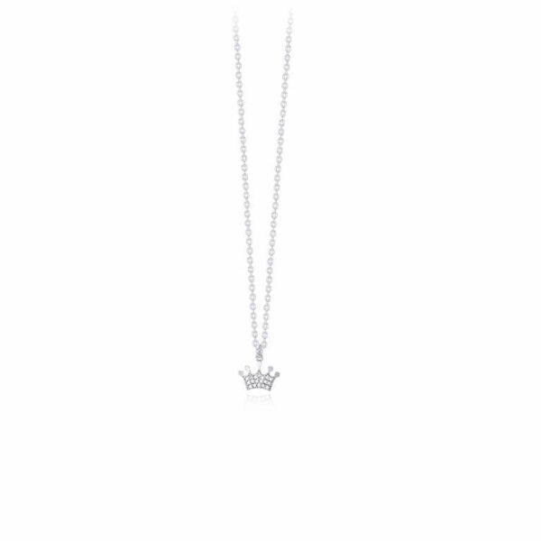 salamone gioielli girocollo mabina argento corona zirconi