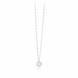 salamone gioielli girocollo mabina collana ciondolo tondo argento zirconi